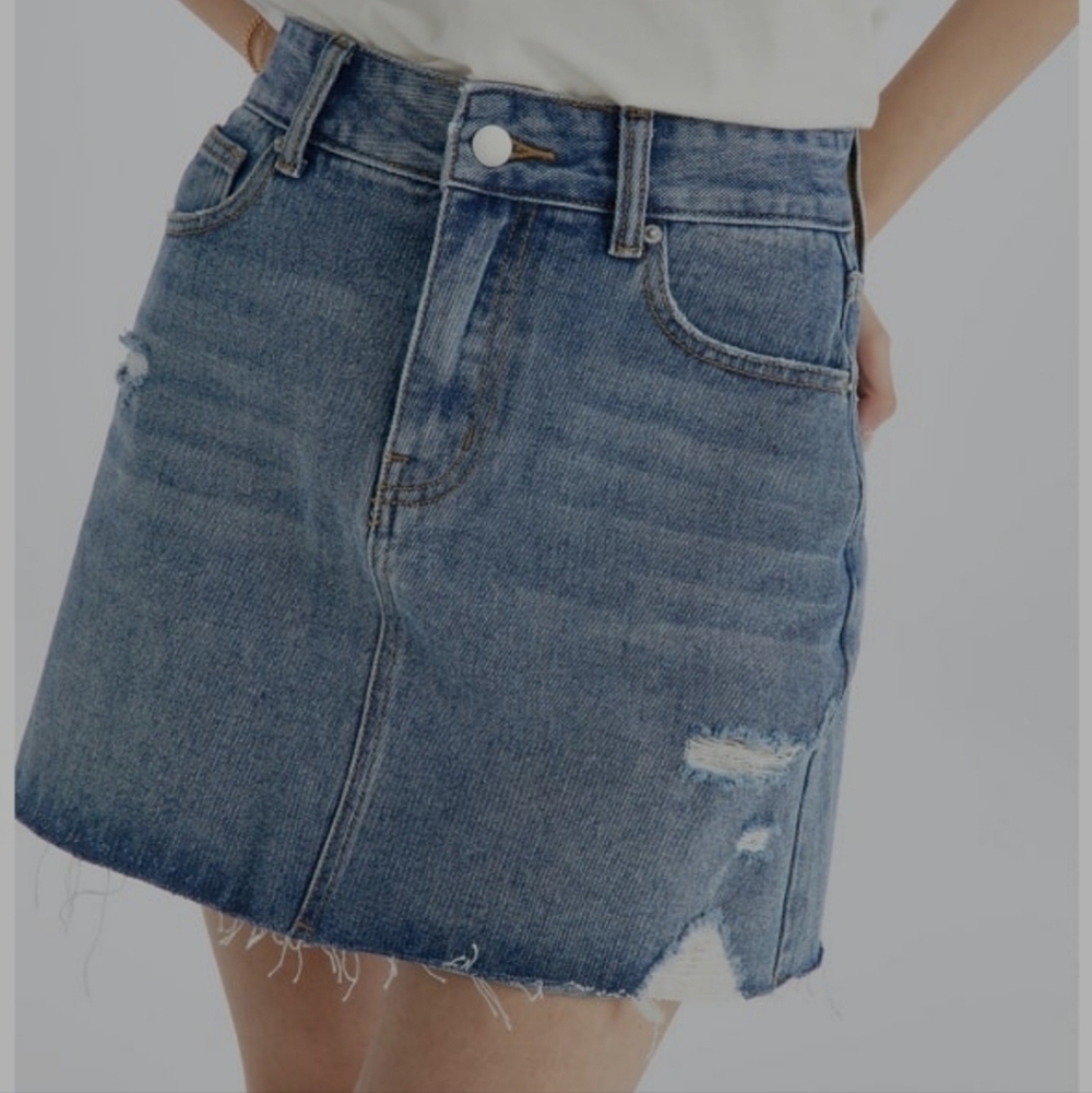 Just Fab Dylan High Rise Vintage Skirt. 5 pocket skirt. Color Lizzi Medi…